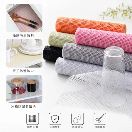 The thickened anti-slip PVC bathroom floor mat roll with colored grid can be cut The thickened anti-slip PVC bathroom floor mat roll with colored grid can be cut